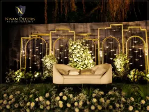 Nivan Decor event decoration portfolio featured in a Digitechzo case study highlighting business growth and lead generation.