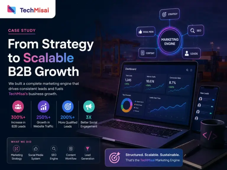 Digitechzo delivers scalable B2B lead generation and brand visibility growth for TechMisai.
