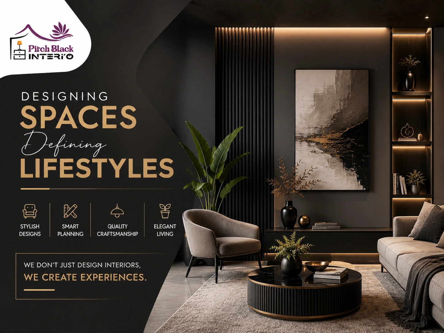 Digitechzo transforms Pitch Black Interiors' digital presence.